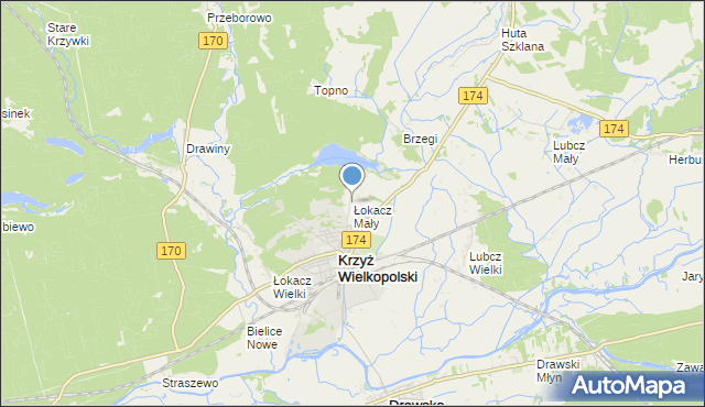 mapa Łokacz Mały, Łokacz Mały na mapie Targeo